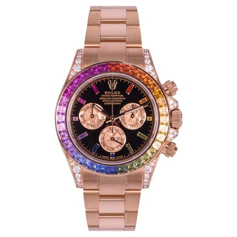 rose gold rainbow rolex|rolex watches women rose gold.